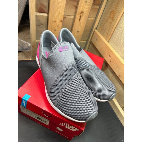 New Balance Fuelcore Nergize Womens Slip-On Sneakers Size 12 Gray Pink Comfort - Picture 2 of 9
